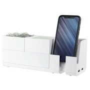 Bostitch Konnect Stackable Desk Organizer, 4-Piece, White KT2-BASEKIT2-WHT